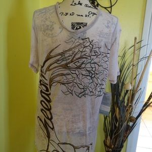 HUMANITY MEN V-NECK S/SBURNOUT TEE COLOR SAND